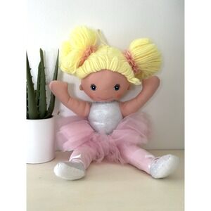 17" Debbie Dancer Well Made Blonde Doll Plush Pink Tutu Ballerina Yarn 2002 Soft